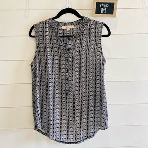 LOFT | Black + White Printed Tank